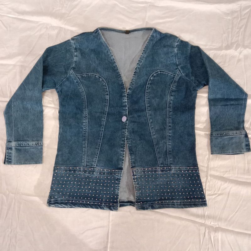 Women Denim Blazer.