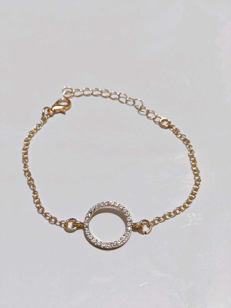 Gold Circle Sparkle Bracelet