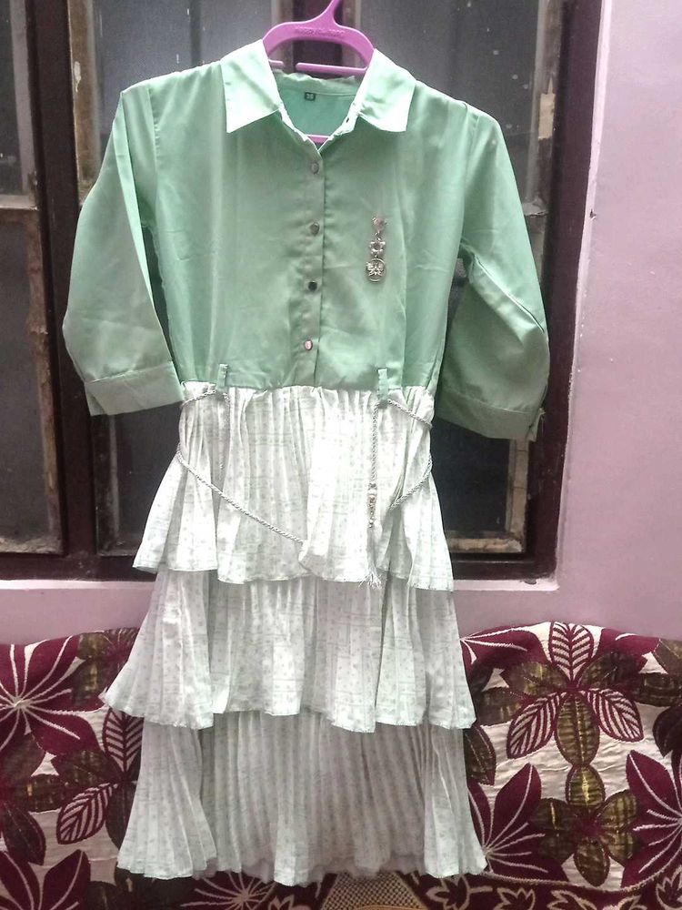 Mint Green Layered Dress