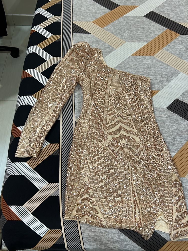 Sequence Beige Party Dress