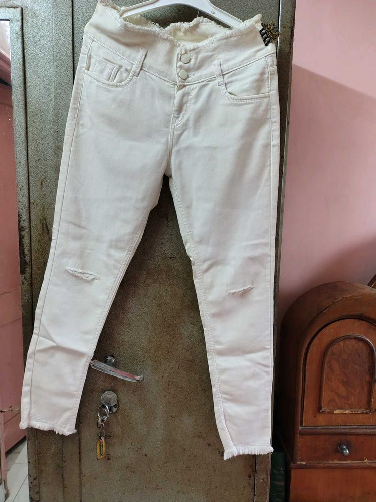 white womens funky jeans
