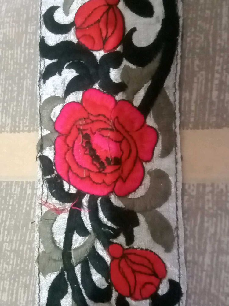 Floral Embroidered Trim