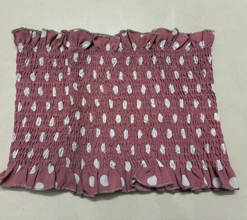 Pink Polka Dot Tube Top