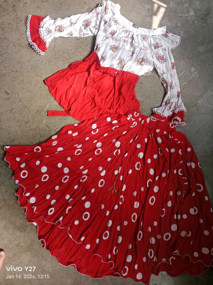 Red &amp; White Co-ord Set
