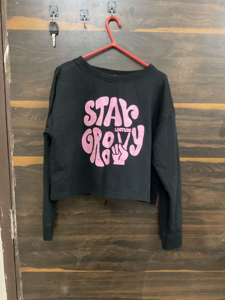 Stay Groovy Black Sweatshirt