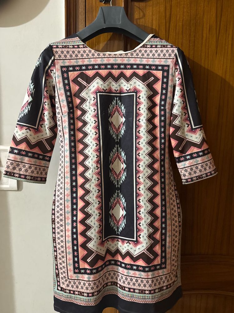Patterned Mini Dress