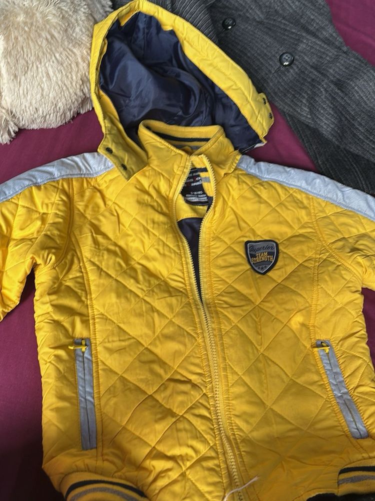 Stylish Yellow Quilted Jacket