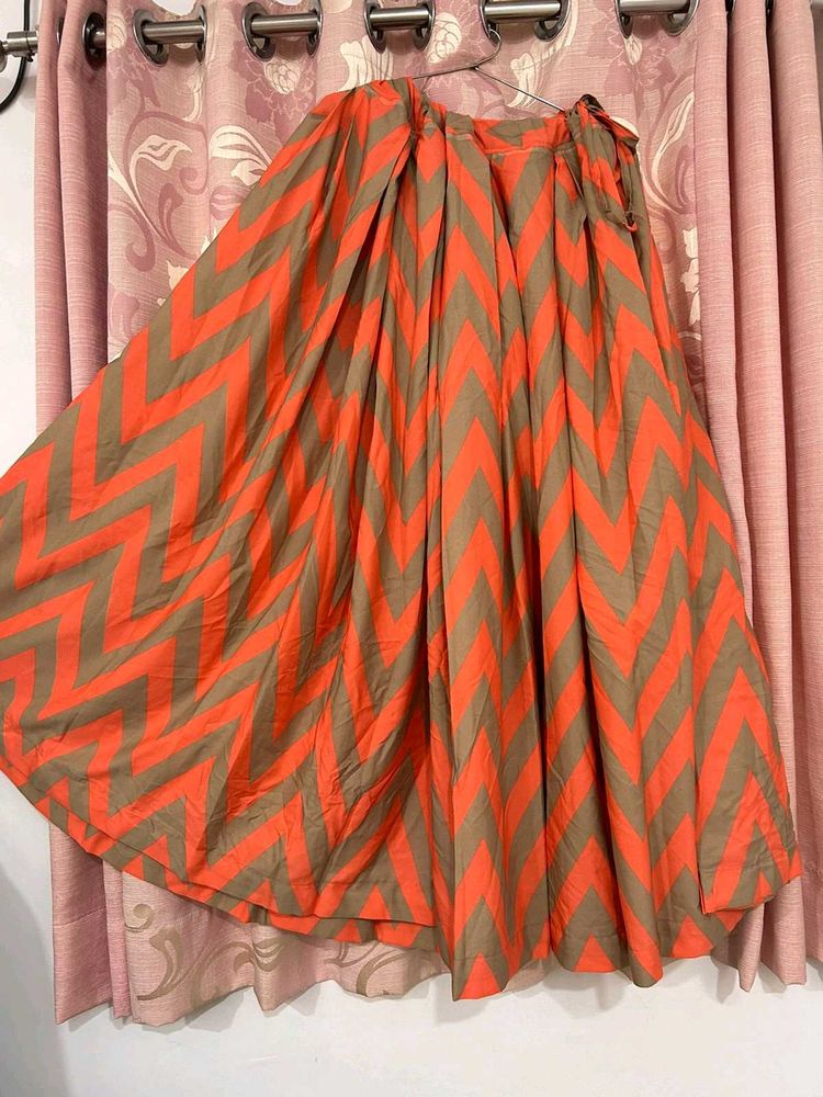 Chevron Maxi Skirt