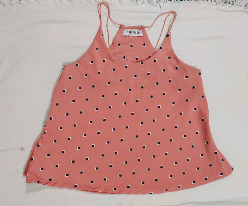 Peachy Paradise Spaghetti Top