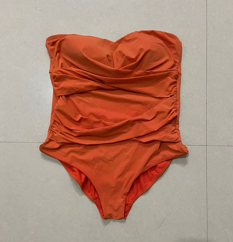 Orange One Piece Swimsuit