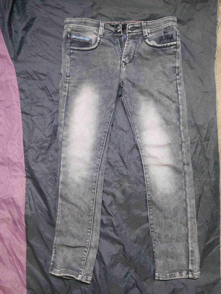 Stylish Grey Denim Jeans