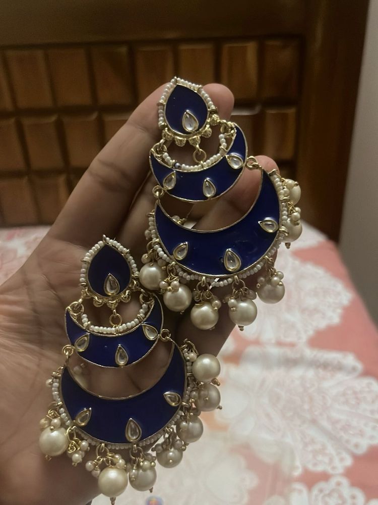 Navy blue earrings