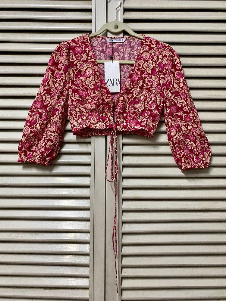 Original Zara Floral Crop Top