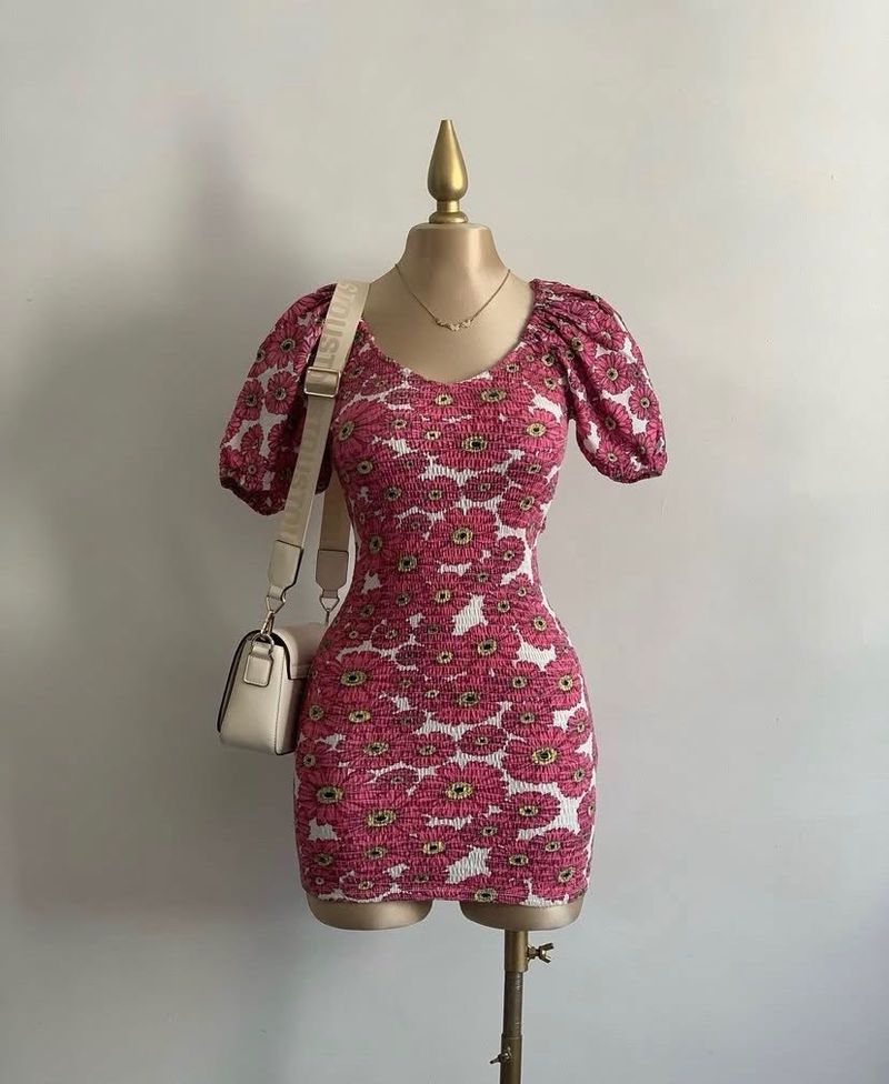 Zara Puff Ballloon Sleeves Floral Print Stretchy S