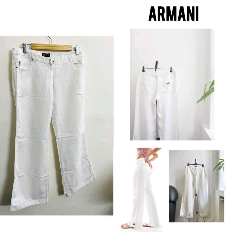 Armani White Trousers