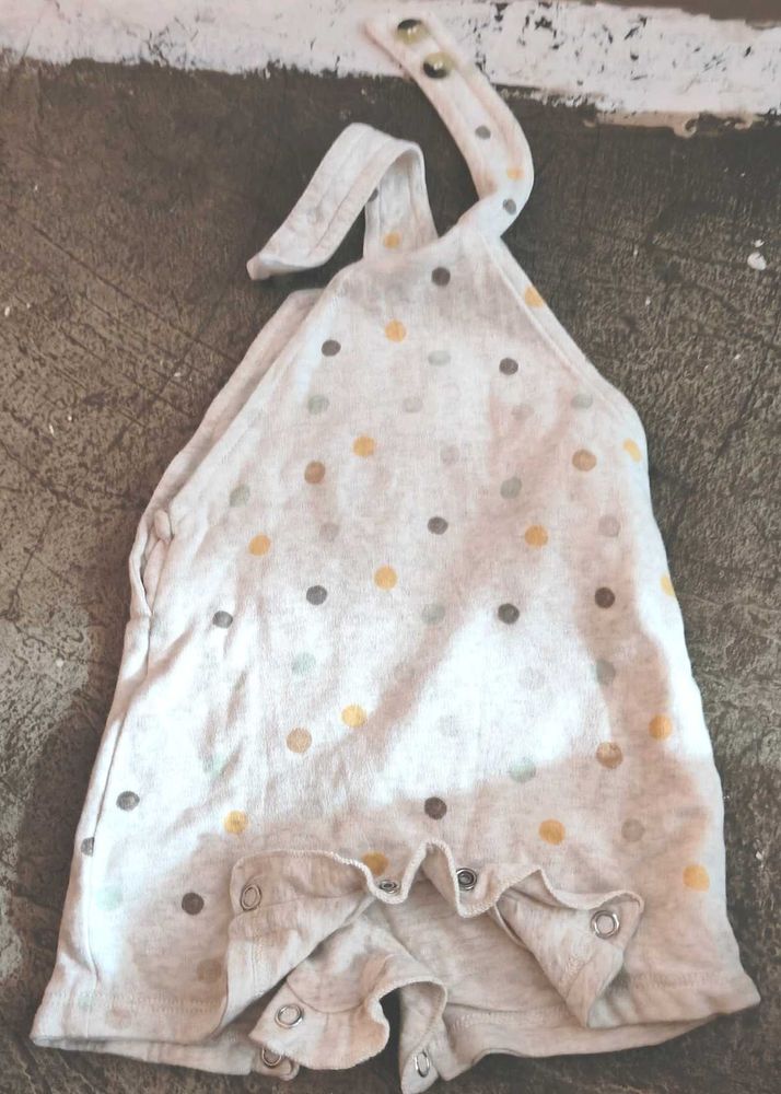Baby Romper with Polka Dot Print