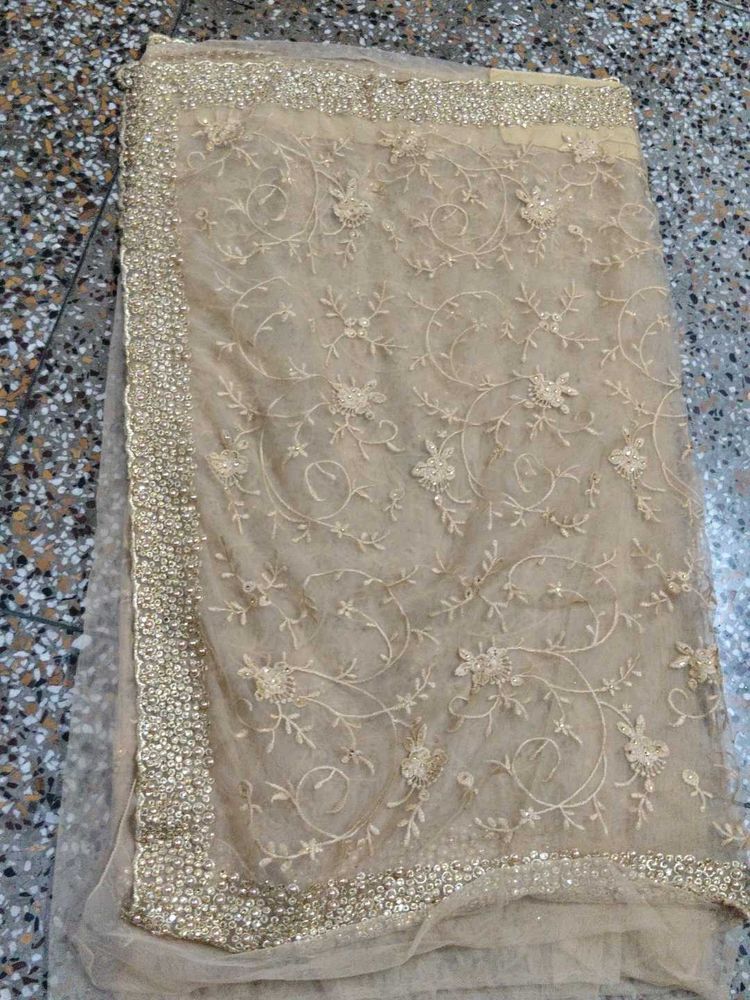 Embroidered Net Saree