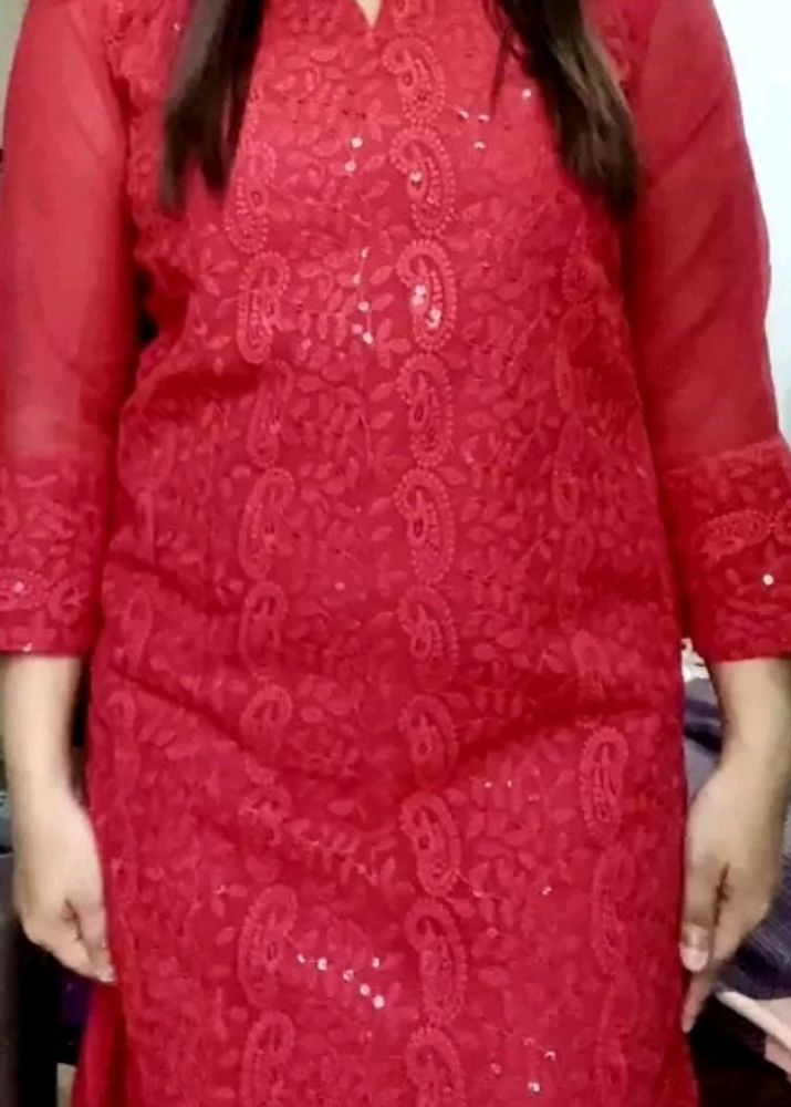 Chikan kari only Kurta For Women