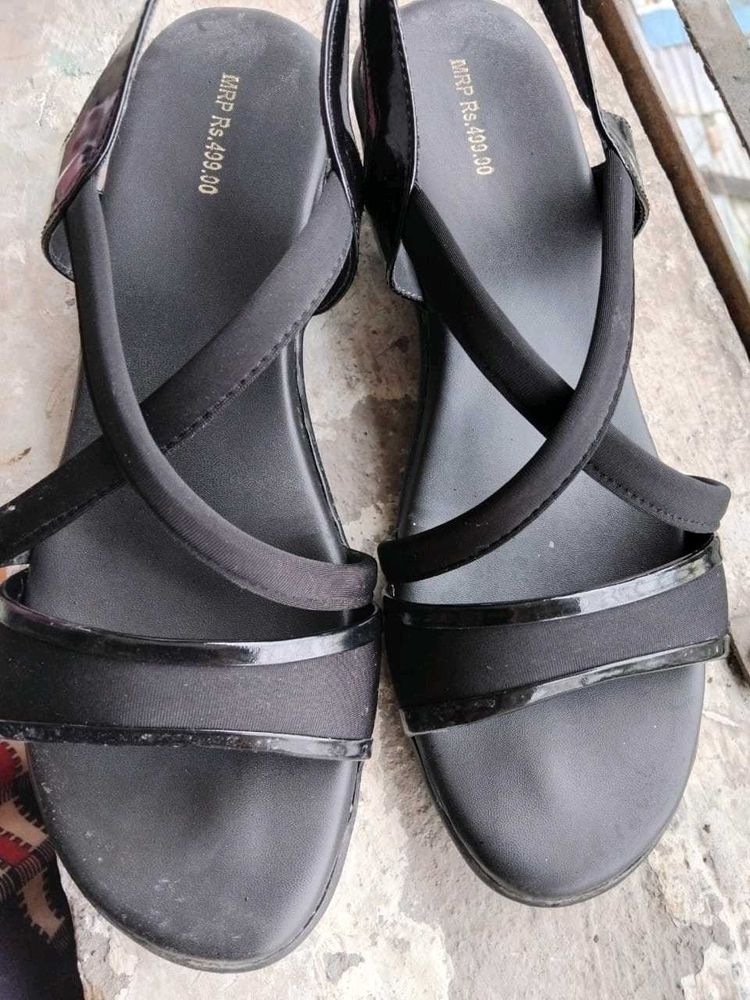 Black Slingback Flats