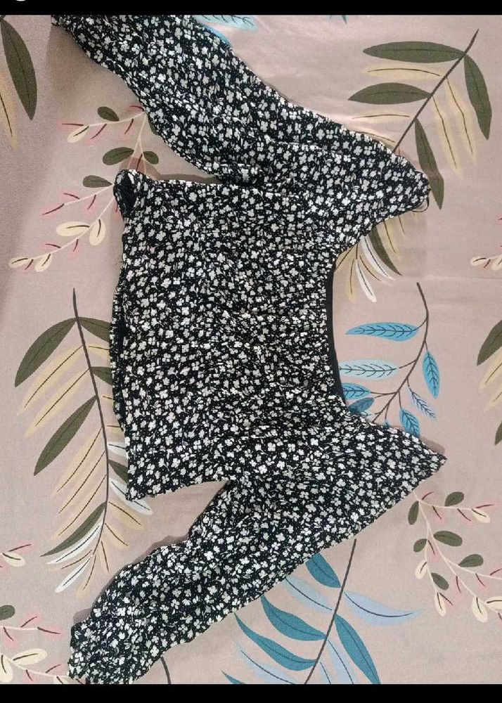 Crop Top+ Short Kurti