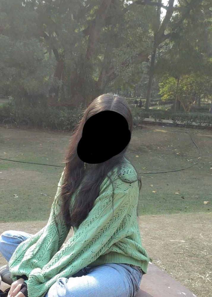 Stylish Green Knit Sweater