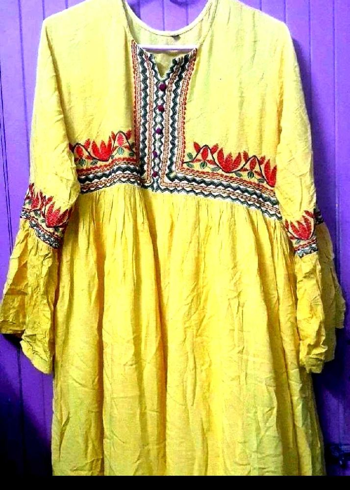 Long Embroidery work Kurti