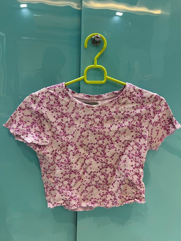 Floral Print Crop Top
