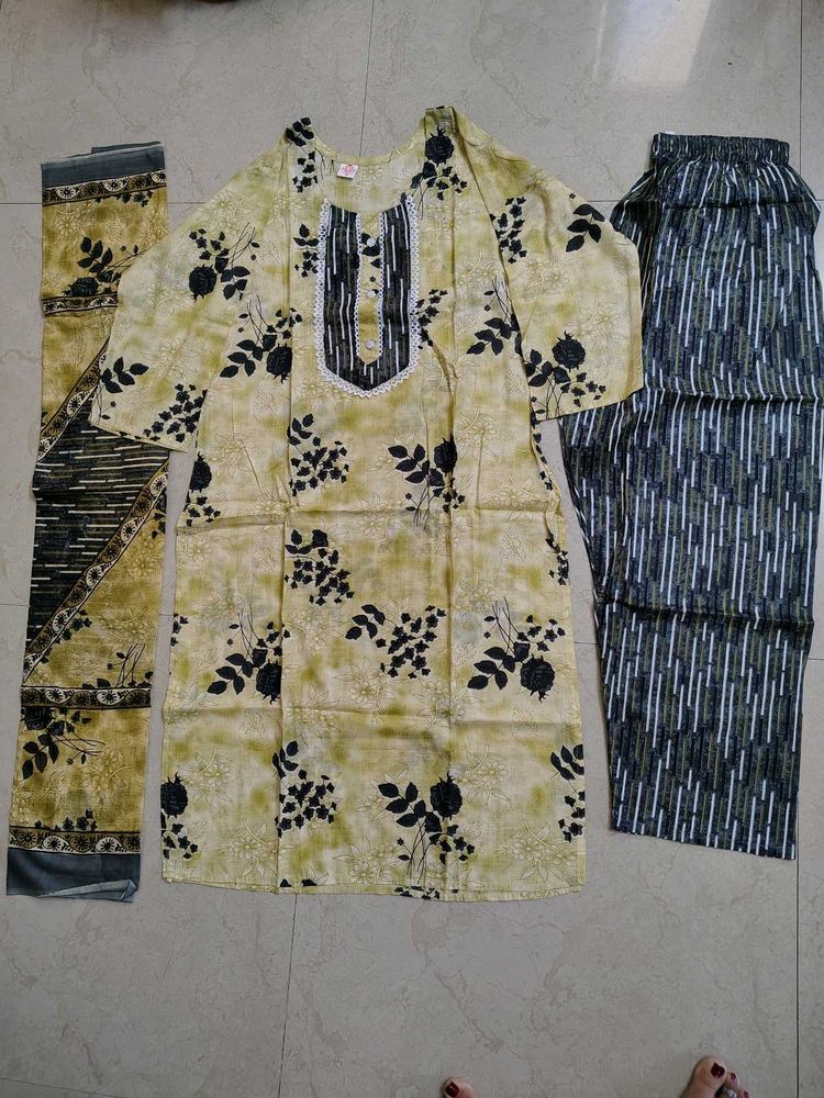 Floral Kurta Set New Size M To XxL Reasonable Pric
