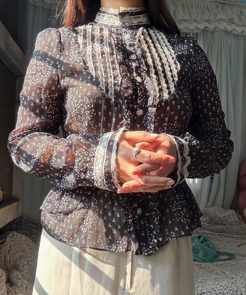 Floral Victorian Blouse