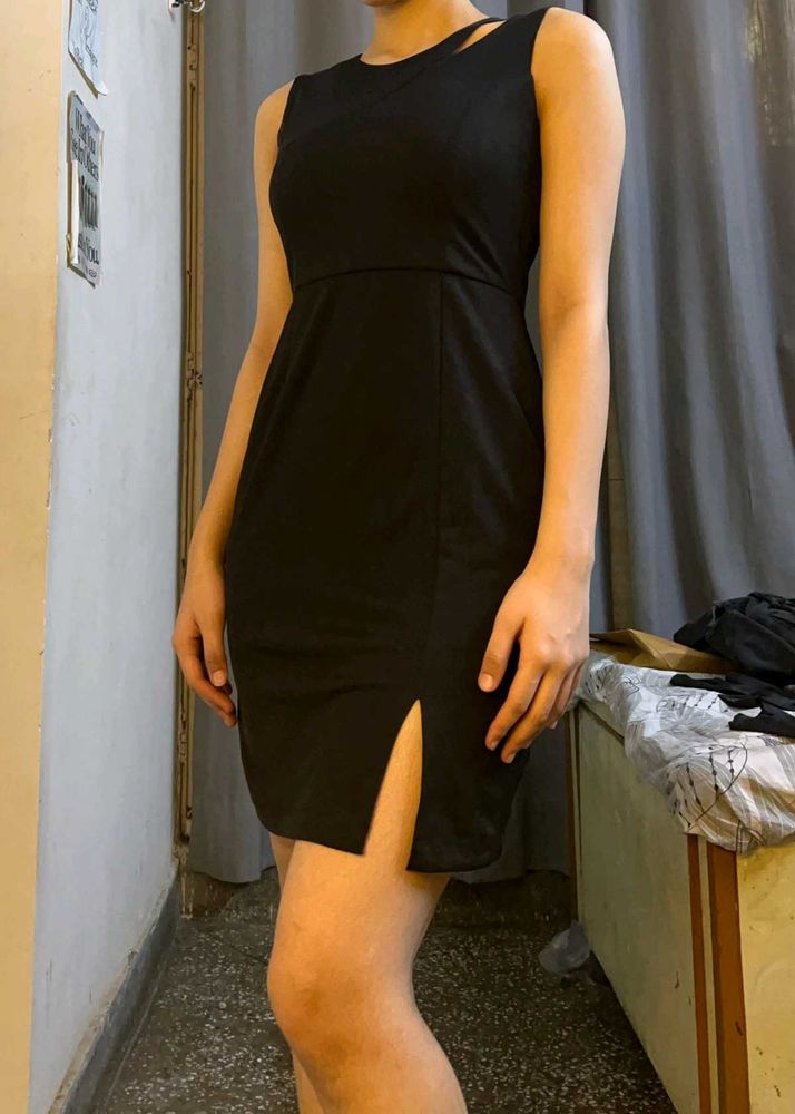 Ajio Black Mini Dress