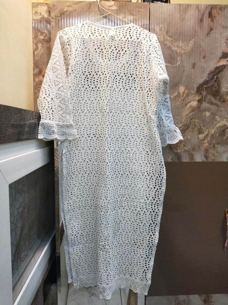 White Lace Kurta