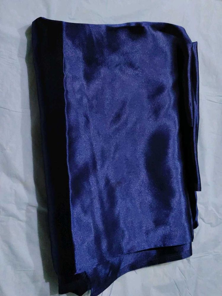 satin Blue fabric Dress Material