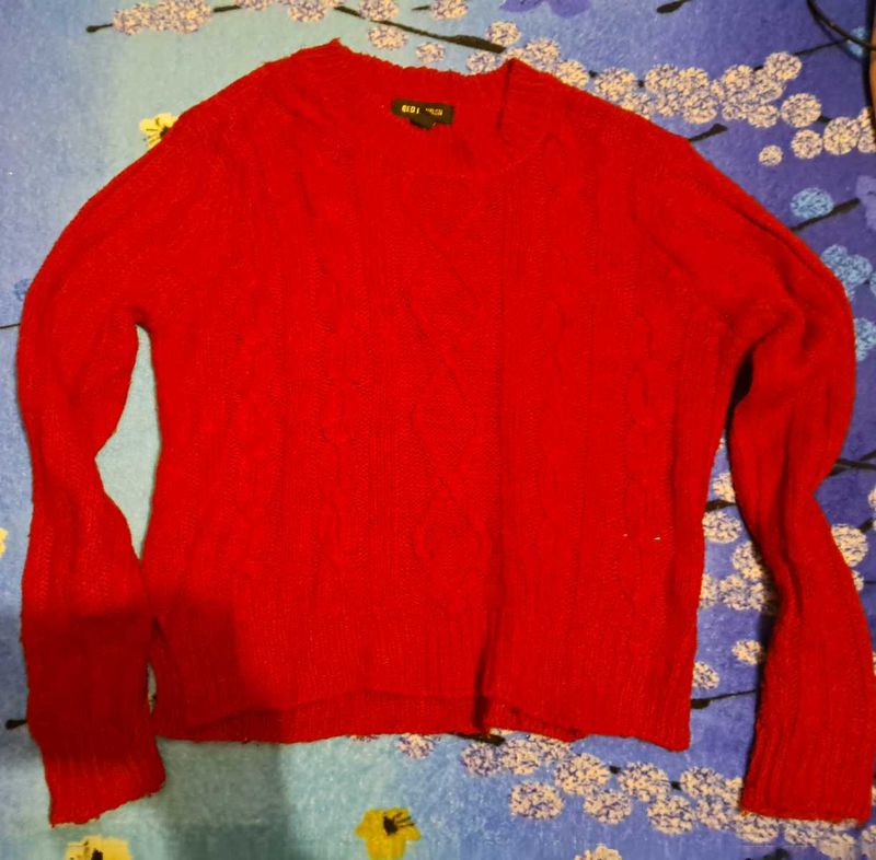 Red Knit Sweater