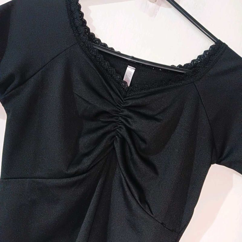 Black lace top