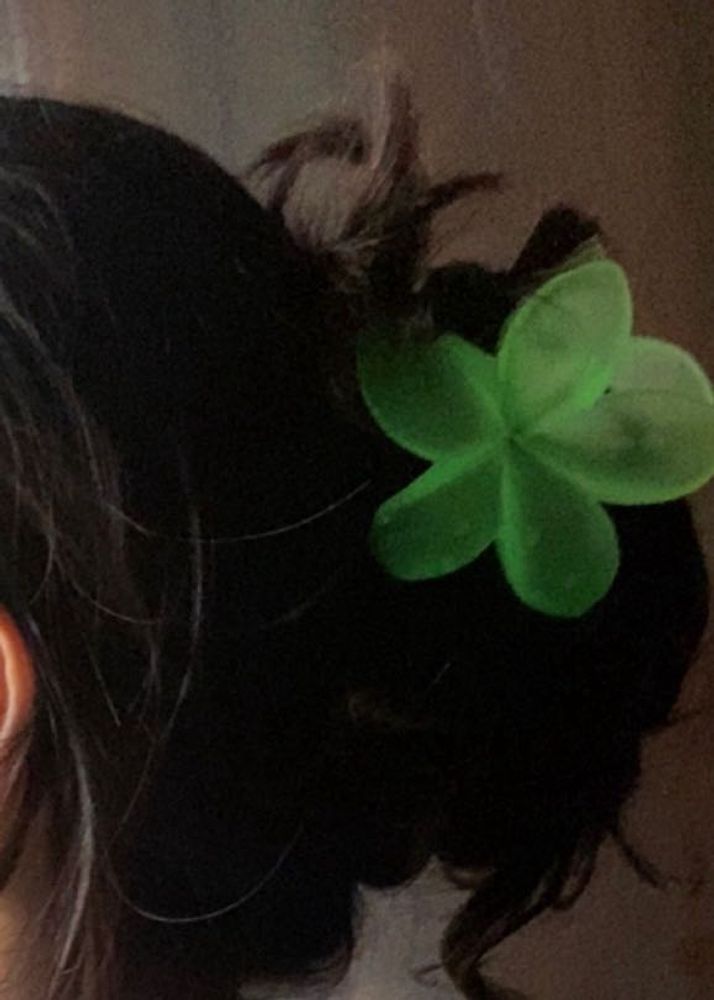 Glow in dark flower claw clip !
