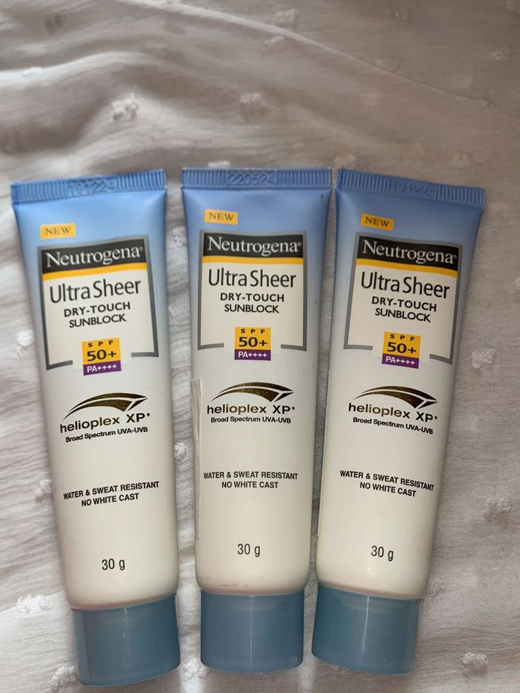 Neutrogena Ultra Sheer Sunscreen Pack Of 3