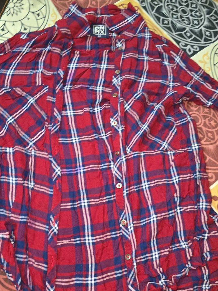 Red and Blue Plaid Shirt