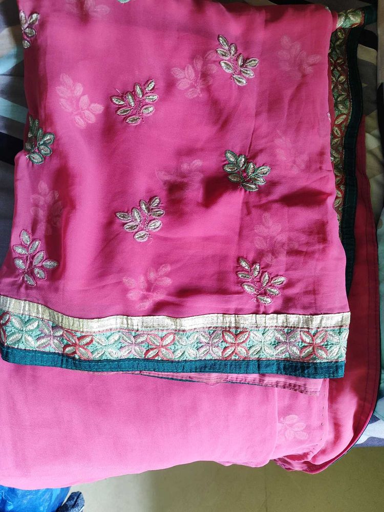 Pink Saree
