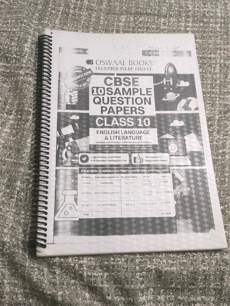 Class 10 english sample paper oswall print out