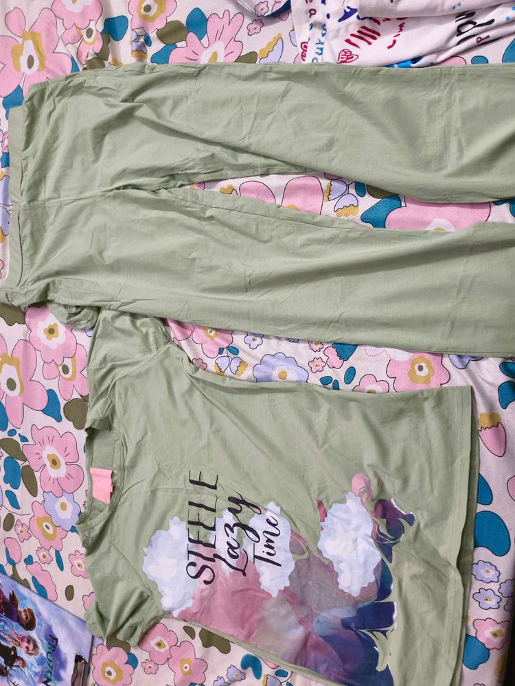Cute Green Lounge Set STEELE In L Size Women