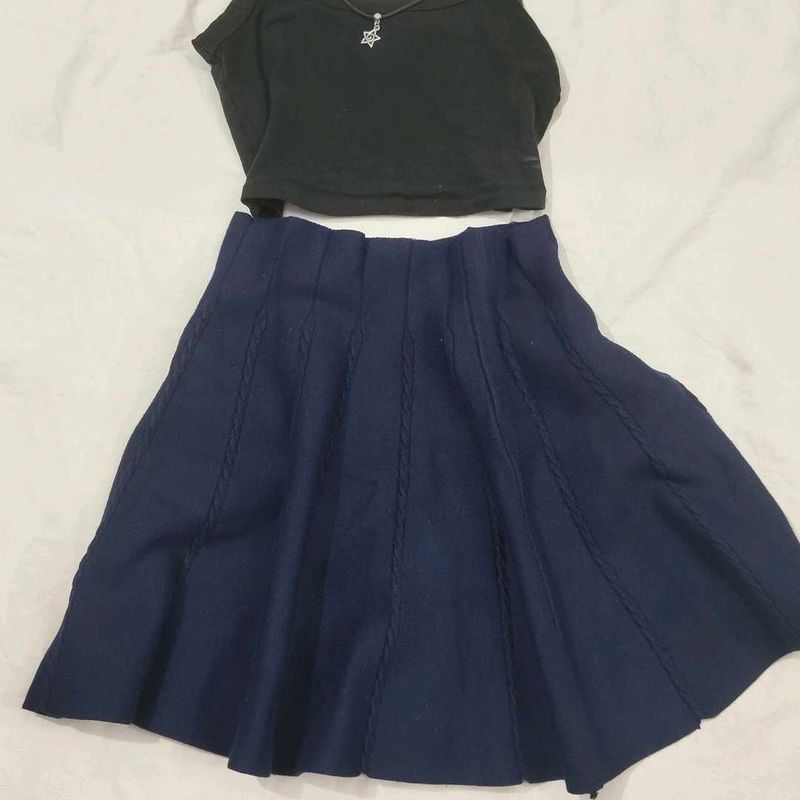 blue Short Skirt