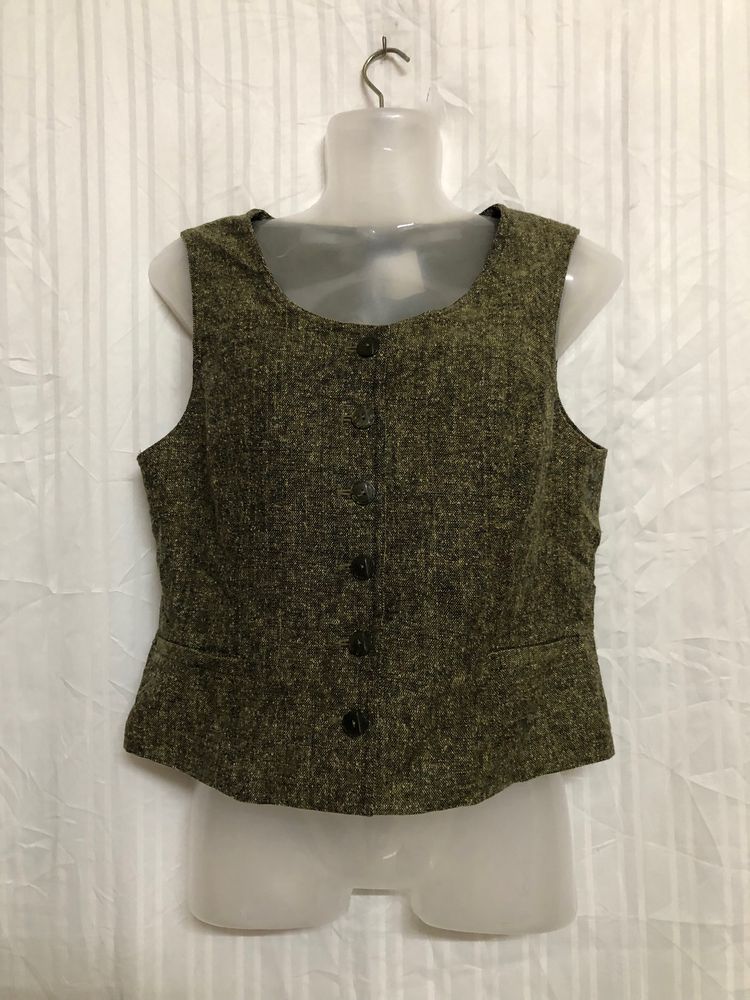 600west Olive Waistcoat