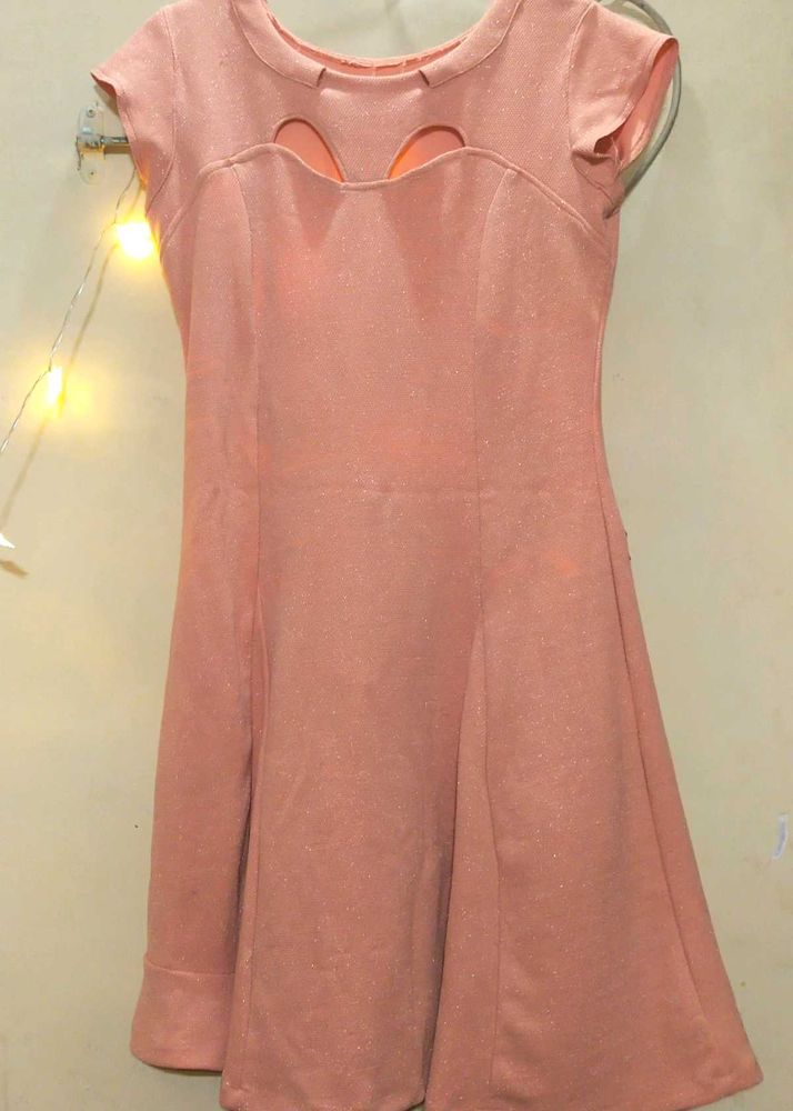 Cute Peach Skater Dress