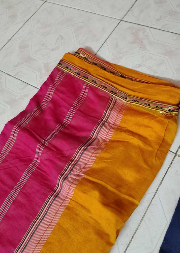 Mustard Saree with Blouse
