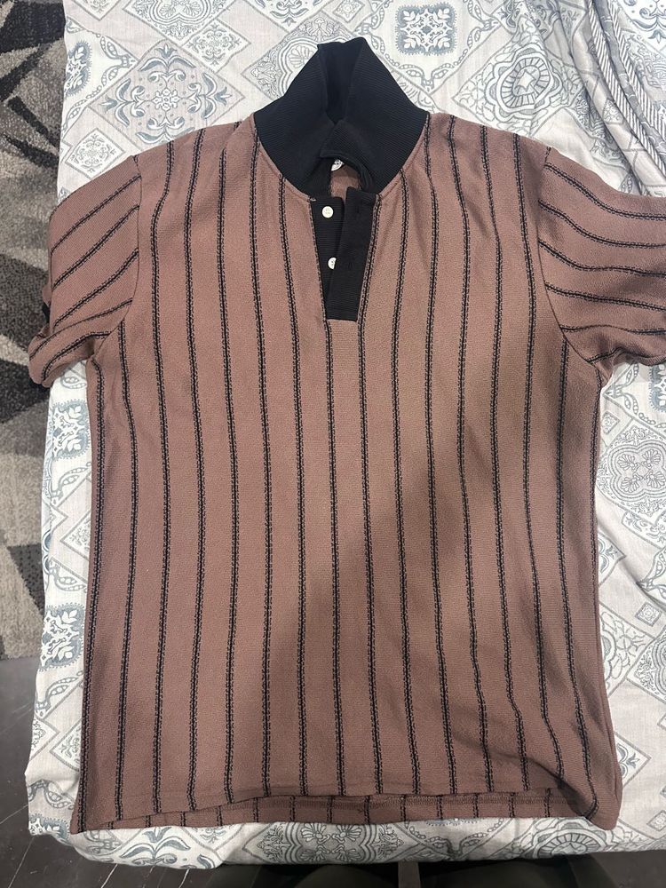 Zara Striped Polo Shirt For Men