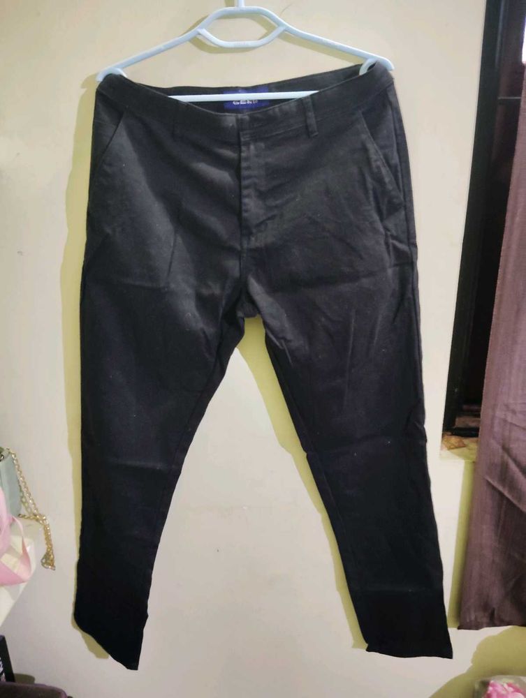 Black Straight Leg Trousers