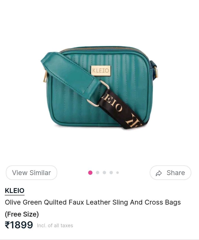 Stylish Teal Crossbody Sling Bag