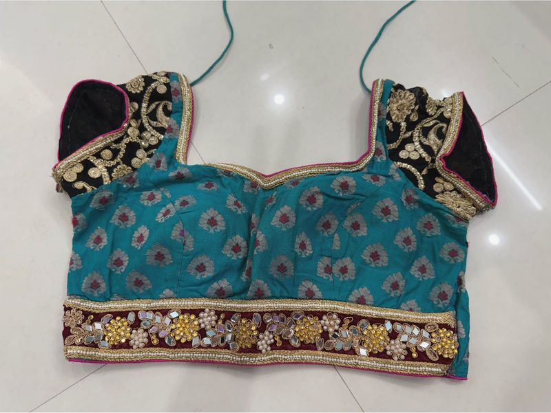 Designer  Blouse With Original Mirror Work Bust 32