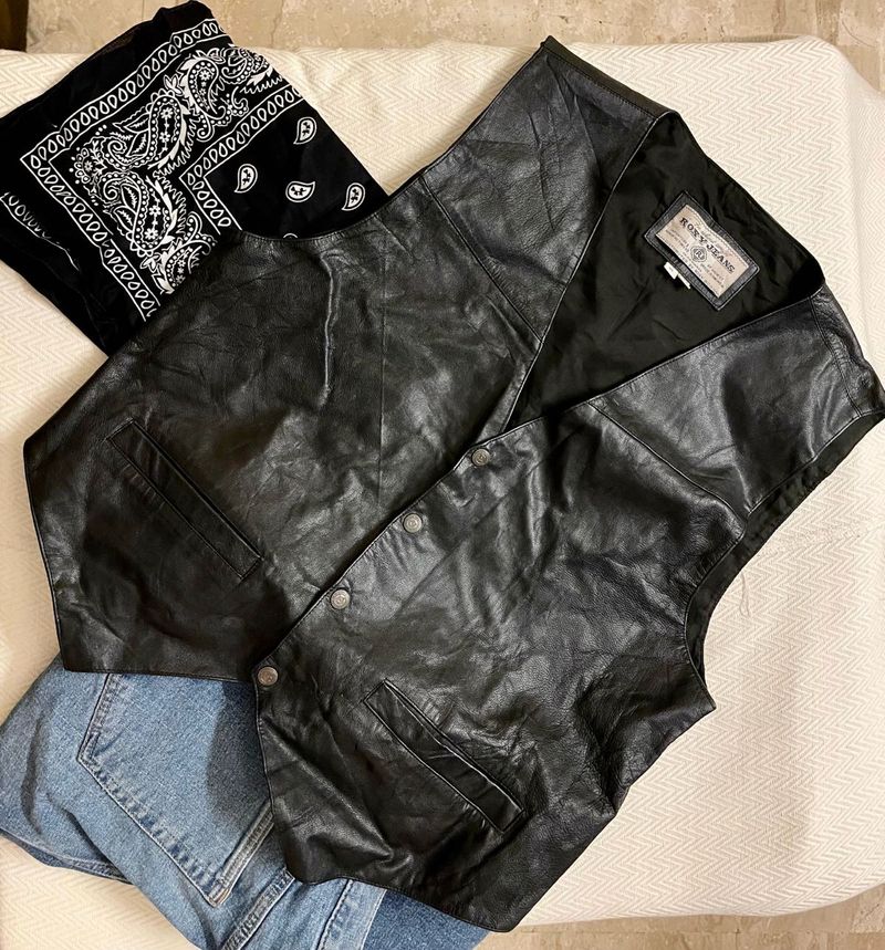 Leather Vest - Rock/Biker Style