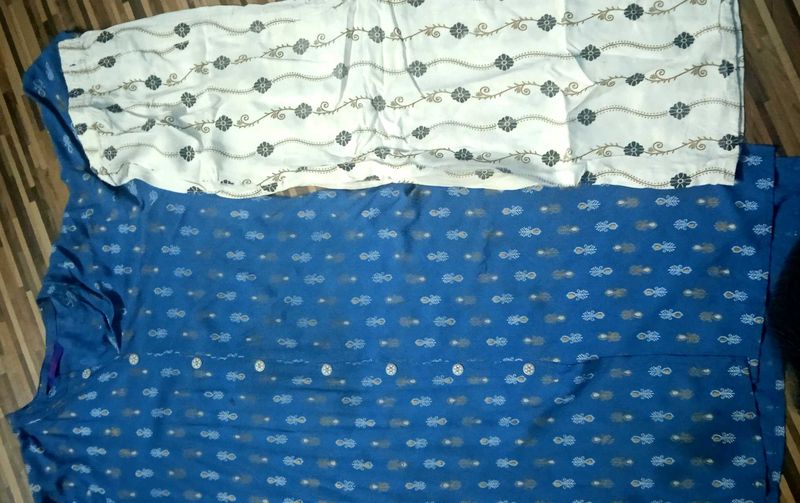 Blue Printed Kurta Set